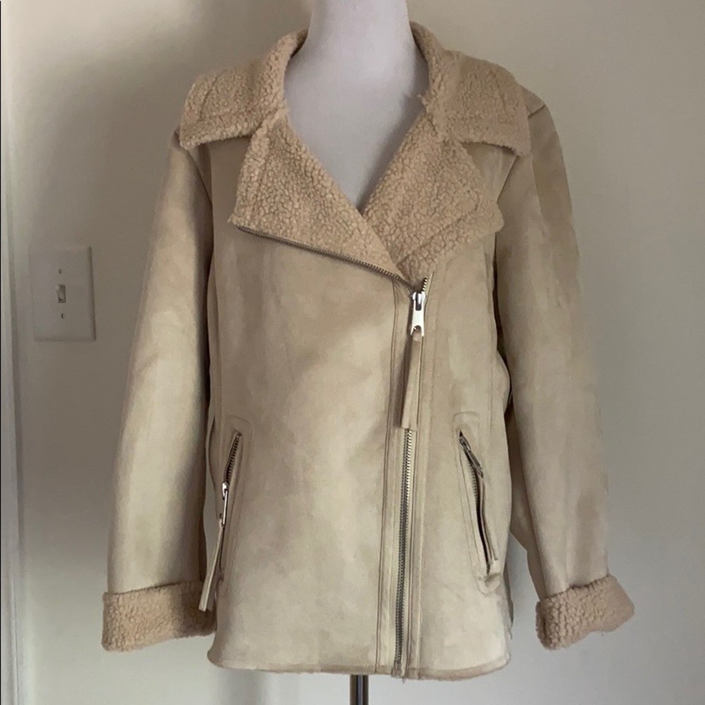 A Beautiful Soul Beige Moto Jacket